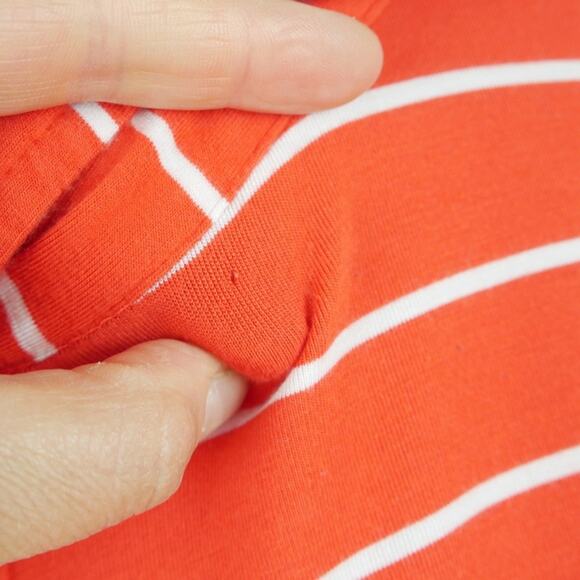 We The Free People S Top Oversized Red Stripe Collared Boyfriend Preppy Relaxed - Picture 10 of 10